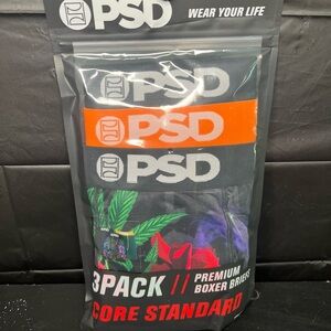 PSD Smokey Rose Leaf print boxer briefs 3 pk